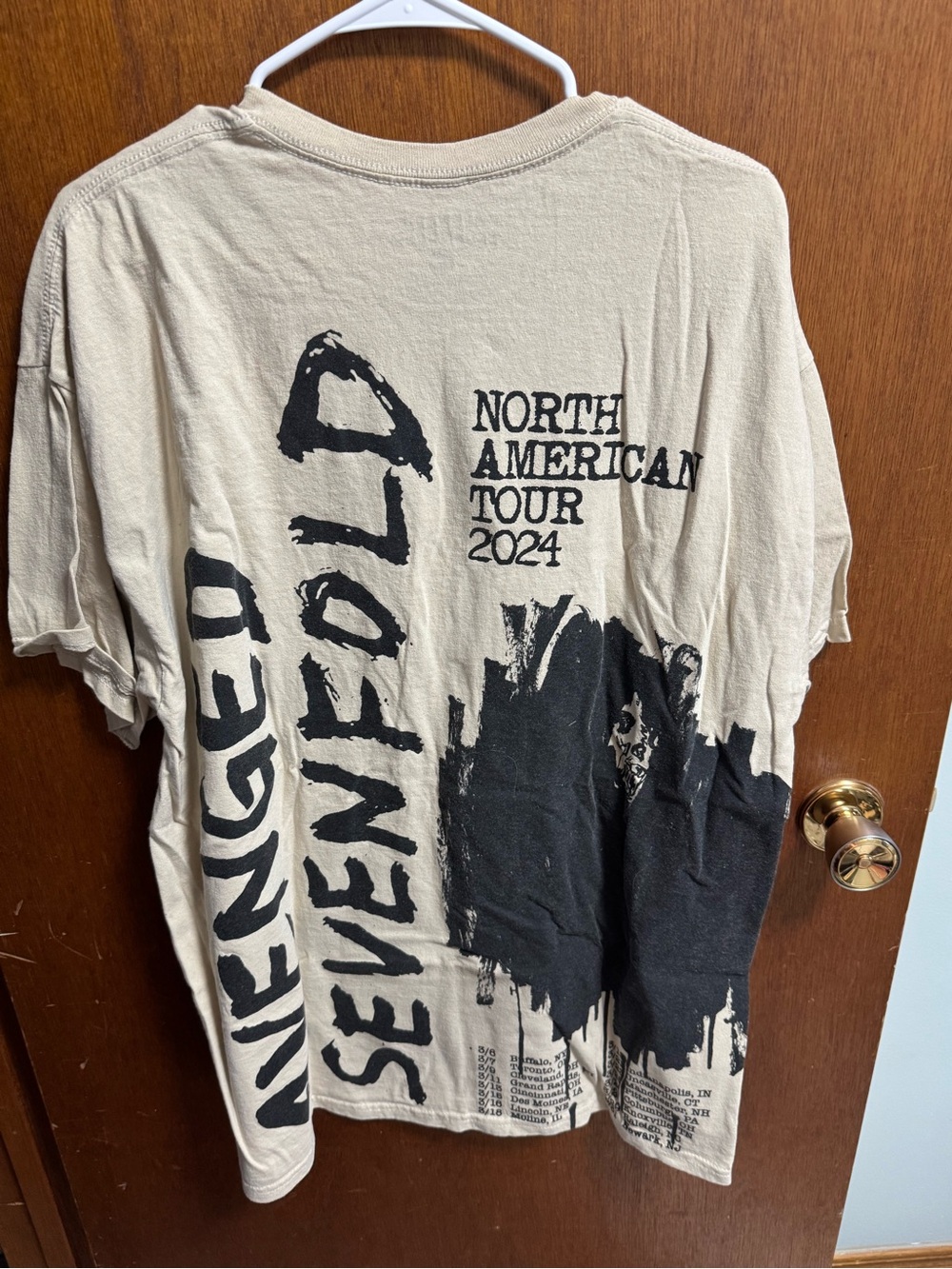 Avenged Sevenfold North American Tour 2024 merch t shirt